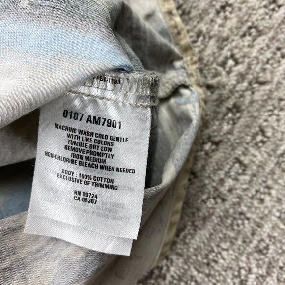 Columbia Sportswear Button Up Shirt Men Medium M Brown Hawaiian Palm Trees Beach - Picture 5 of 8